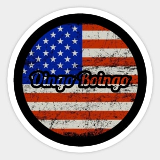 Oingo Boingo / USA Flag Vintage Style Sticker